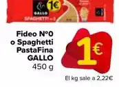 Carrefour Gallo - fideo nº0 o spaghetti pastafina oferta