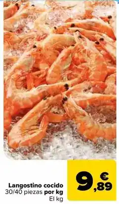 Carrefour Langostino cocido oferta