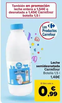 Carrefour Carrefour - leche semidesnatada oferta