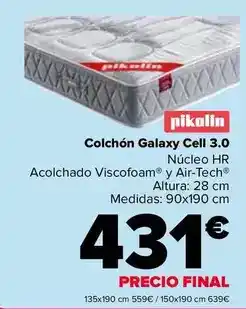 Carrefour Pikolin - colchón galaxy cell 30 oferta