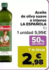 Carrefour La española - aceite de oliva suave o intenso oferta