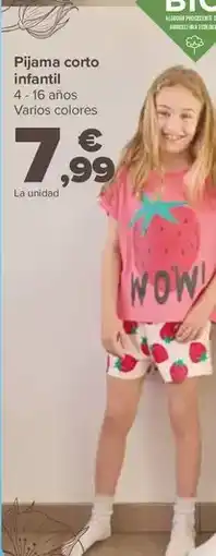 Carrefour Pijama corto infantil oferta