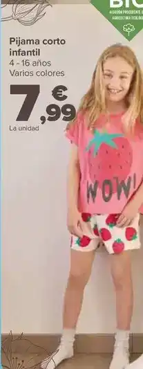 Carrefour Pijama corto infantil oferta