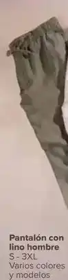 Carrefour Tex - pantalón con lino hombre oferta