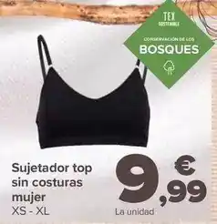 Carrefour Sujetador top sin costuras mujer oferta