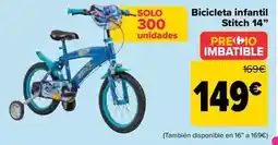 Carrefour Bicicleta infantil stitch 14 oferta