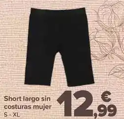Carrefour Short largo sin costuras mujer oferta