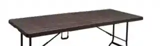 Carrefour Mesa de resina plegable efecto madera oferta