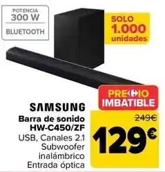 Carrefour Samsung - barra de sonido hw-c450/zf oferta