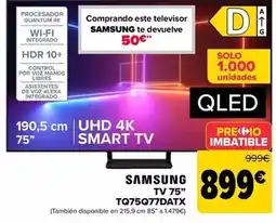 Carrefour Samsung - tv 75 tq75q77datx oferta