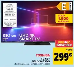 Carrefour Toshiba - tv 55 55uv3463dg oferta