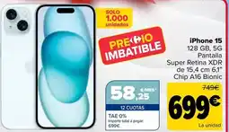 Carrefour Apple - iphone 15 oferta