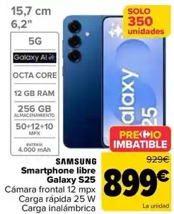 Carrefour Samsung - smartphone libre galaxy s25 oferta