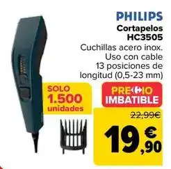 Carrefour Philips - cortapelos hc3505 oferta