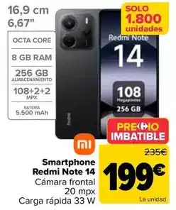 Carrefour Xiaomi - smartphone redmi note 14 oferta