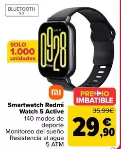Carrefour Xiaomi - smartwatch redmi watch 5 active oferta