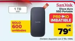 Carrefour Sandisk - disco duro ssd portable oferta