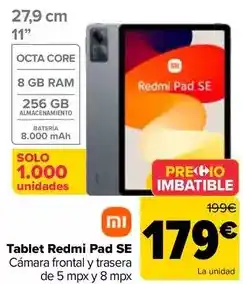 Carrefour Xiaomi - tablet redmi pad se oferta