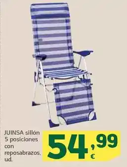 HiperDino Juinsa - sillón 5 posiciones con reposabrazos oferta