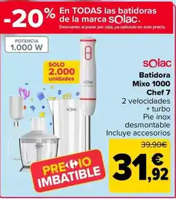 Carrefour Solac - batidora mixo 1000 chef 7 oferta
