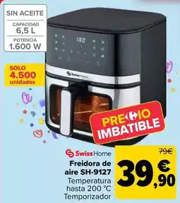 Carrefour Swiss home - freidora de aire sh-9127 oferta