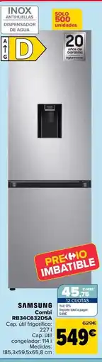 Carrefour Samsung - combi rb34c632dsa oferta