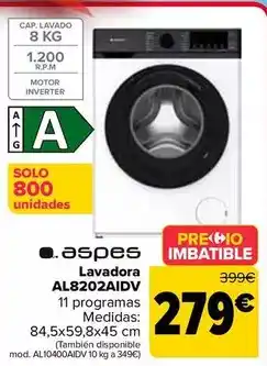 Carrefour Aspes - lavadora al8202aidv oferta