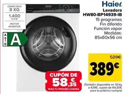 Carrefour Haier - lavadora hw80-bp14939-ib oferta
