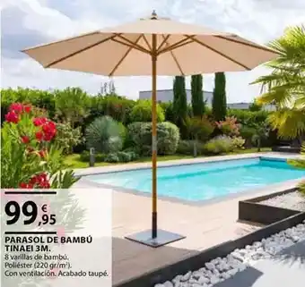 CMB Bricolage Parasol de bambú tinaei 3m oferta