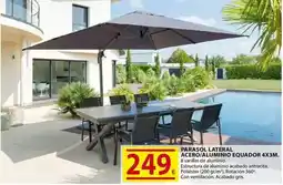 CMB Bricolage Parasol lateral acero/aluminio equador oferta