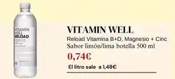 Sangüi Vitamin well - reload vitamina b+d/ magnesio + cinc sabor limon/ lima oferta