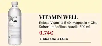 Sangüi Vitamin well - reload vitamina b+d/ magnesio + cinc sabor limon/ lima oferta