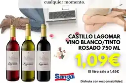 Sangüi Castillo lagomar - vino blanco/tinto rosado oferta
