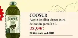 Sangüi Coosur - aceite de oliva virgen extra seleccion garrafa oferta