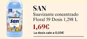 Sangüi San - suavizante concentrado floral 59 dosis oferta