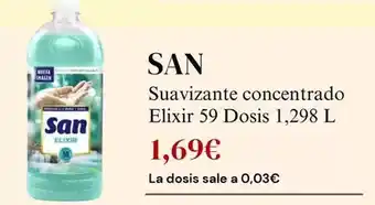 Sangüi San - suavizante concentrado elixir 59 dosis oferta