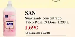 Sangüi San - suavizante concentrado talco rosa oferta