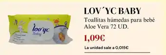 Sangüi Lov'yc - baby toallitas humedas para bebe aloe vera oferta