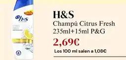 Sangüi H&s - champú citrus fresh oferta