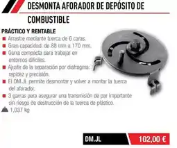 Ferri Desmonta aforador de depósito de combustible práctico y rentable oferta