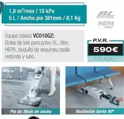 Ferri Makita - equipo básico vc010gz oferta