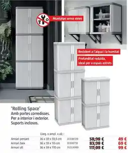 Bauhaus Rolling space armario colgante oferta