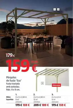Bauhaus Pergolas de madera 'eco' oferta