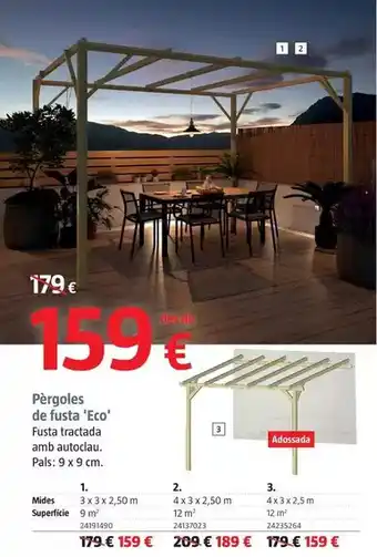 Bauhaus Pergolas de madera 'eco' oferta