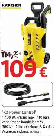 Bauhaus Kärcher - hidrolimpiadoras 'k2 power control' oferta