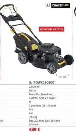 Bauhaus Power plus - cortacésped de gasolina 'powxg60300' oferta