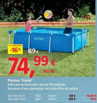 Bauhaus Intex - piscina frame 220 x 150 x 60 oferta
