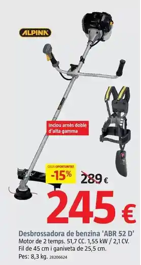 Bauhaus Alpina - desbrozadora de gasolina 'abr 52 d' oferta