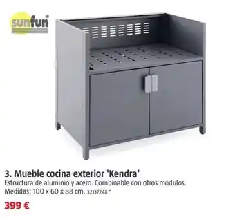 Bauhaus Sunfun - mueble cocina exterior 'kendra' oferta