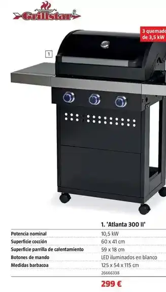 Bauhaus Grillstar - atlanta 300 ii oferta